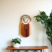 Sunset Ombre Agate Dreamer – Handcrafted Boho Wall Hanging (Ready to Ship)