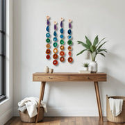 Chakra Agate Minimalist Garland – Handcrafted Boho Wall Hanging