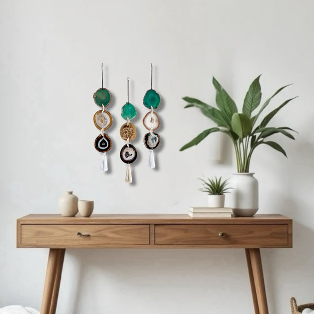 Juniper Agate Garland – Handcrafted Boho Wall Hanging