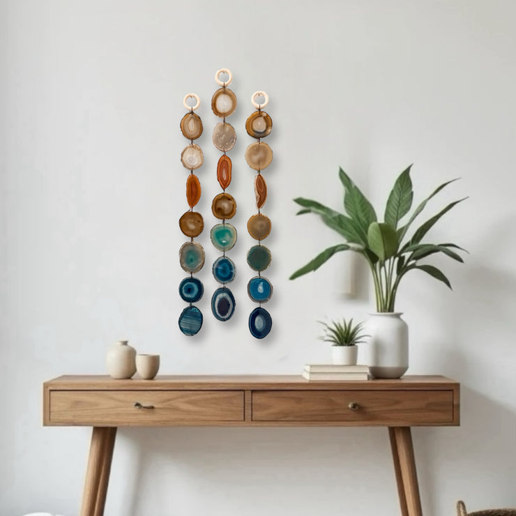 Rosie Minimalist Agate Garland – Handcrafted Boho Wall Hanging