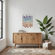 Petite Chakra Agate Garland – Handcrafted Boho Wall Hanging