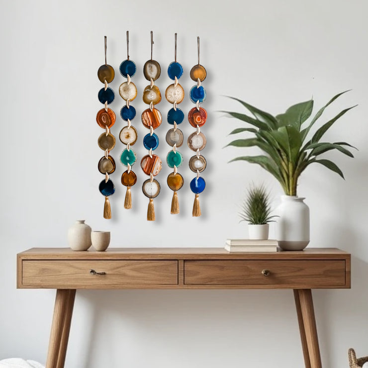 Sedona Skies Agate Garland – Handcrafted Boho Wall Hanging (Single or Set)