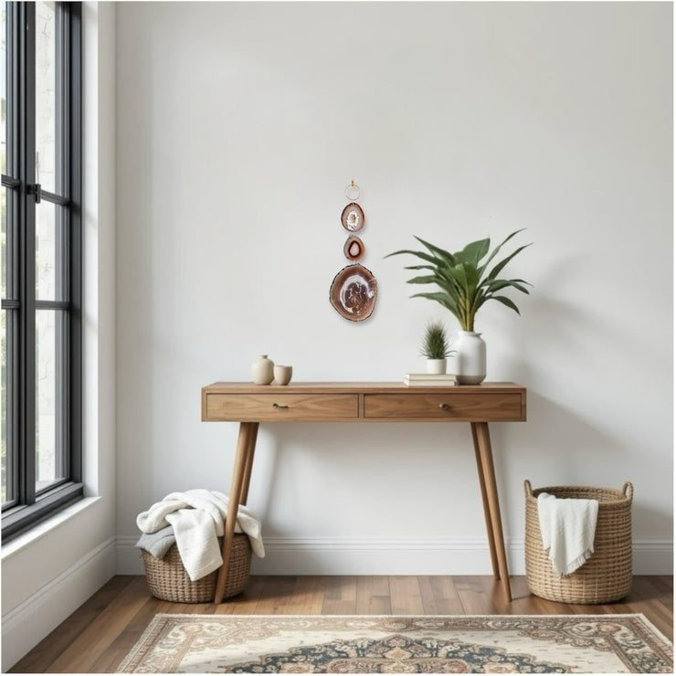 Luna Forma No. 3 – Minimalist Agate Wall Hanging