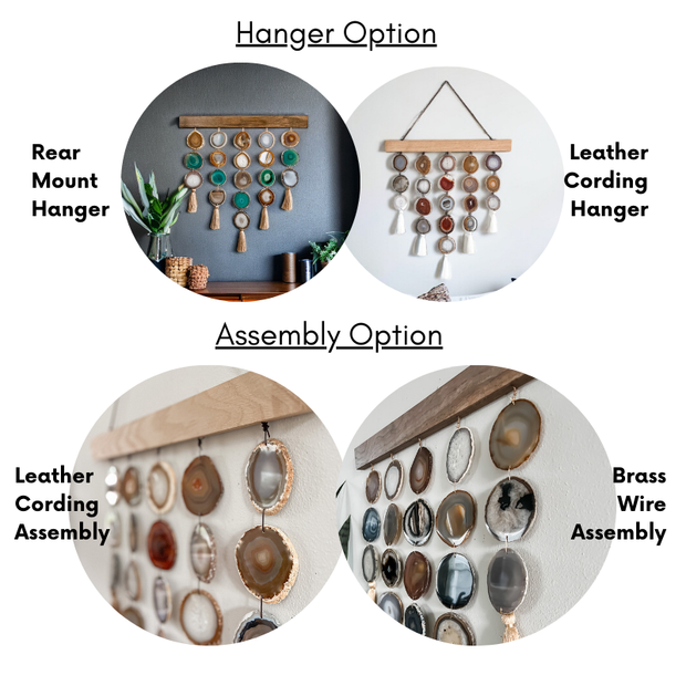 Uma Agate Wall Hanging -Hanger and Assembly Options