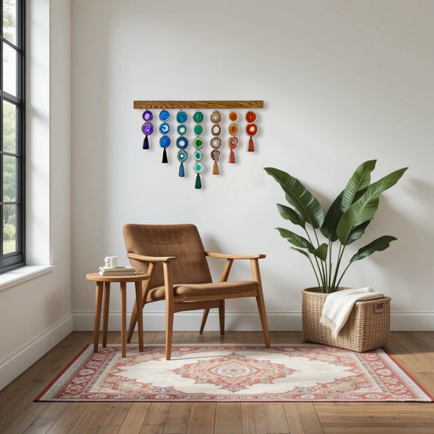 a chair and a potted plant in a room