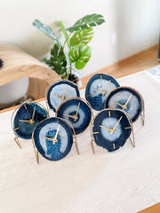 Ocean Collection | Blue Agate Desk Clock rts face options Mod North & Co.